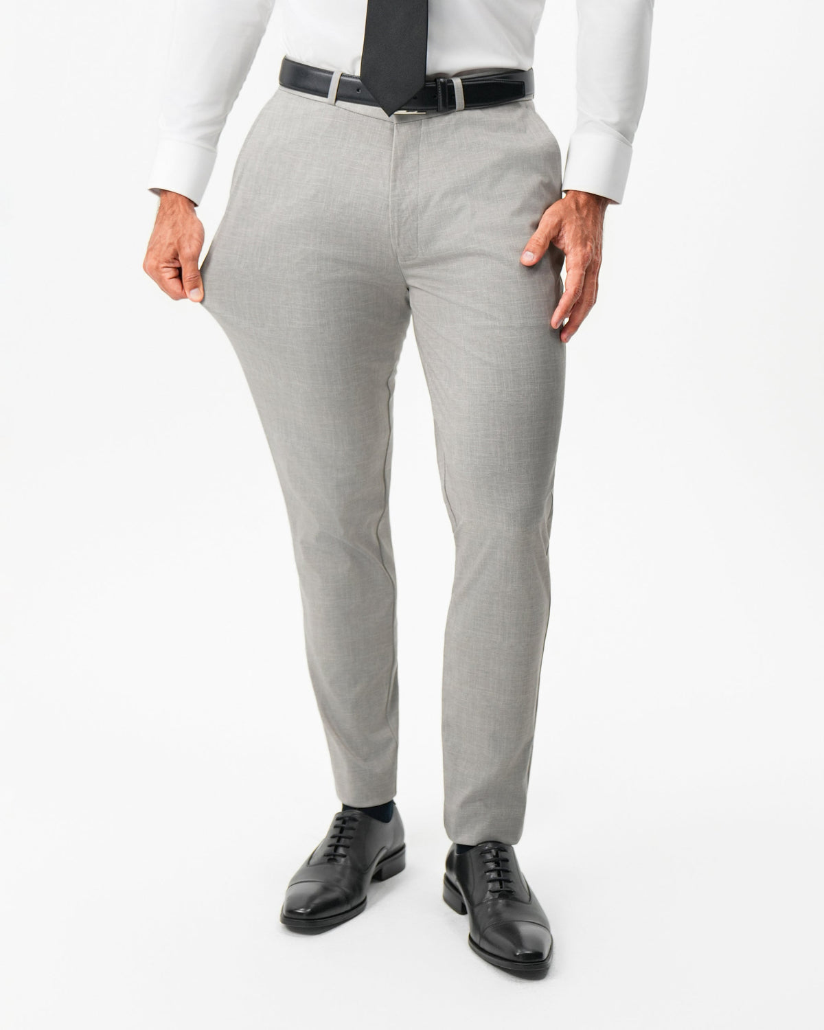 Athletic Fit Stretch Suit - Unstructured Stone Crosshatch | State & Liberty Suits