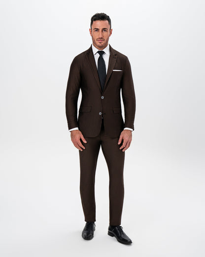 Athletic Fit Stretch Suit - Brown and Black Seersucker | State & Liberty Suits