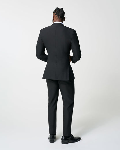 Athletic Fit Stretch Suit - Heathered Black | State & Liberty Suits