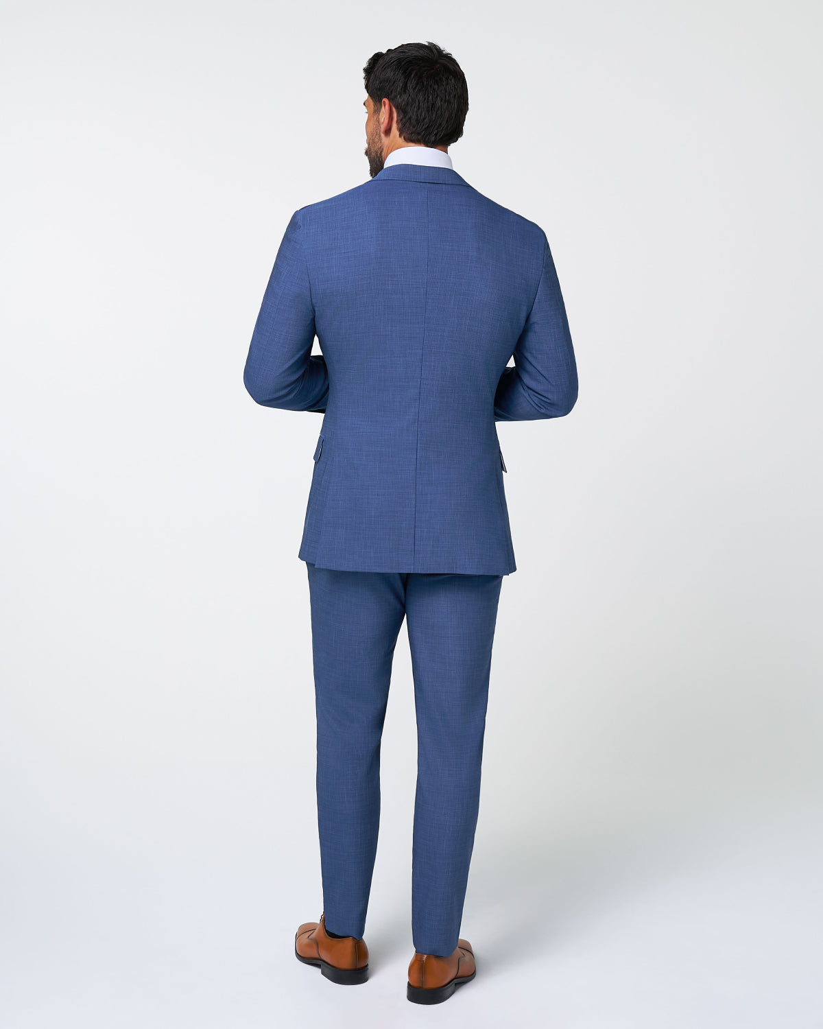 Athletic Fit Stretch Suit - Heathered Blue | State & Liberty Suits
