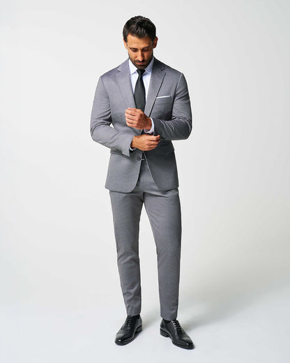 Athletic Fit Stretch Suit - Shadow Grey Plaid | State & Liberty Suits