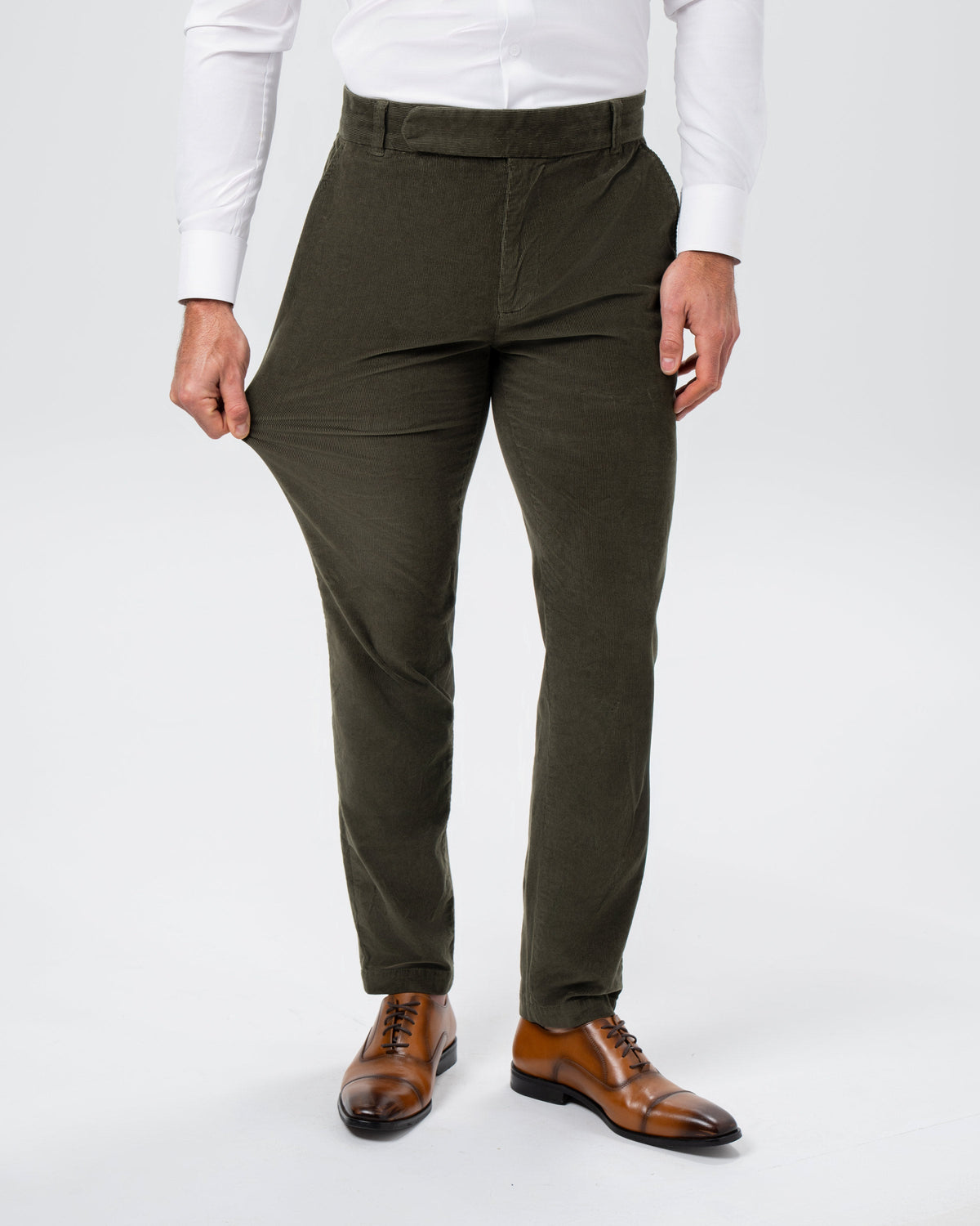 Unstructured Corduroy Suit - Dark Olive | State & Liberty Suits
