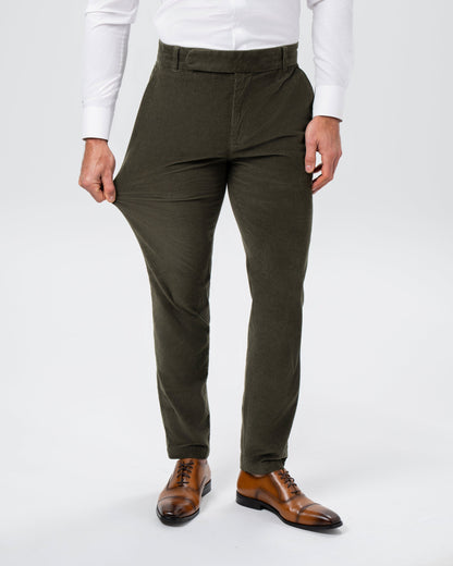 Unstructured Corduroy Suit - Dark Olive | State & Liberty Suits