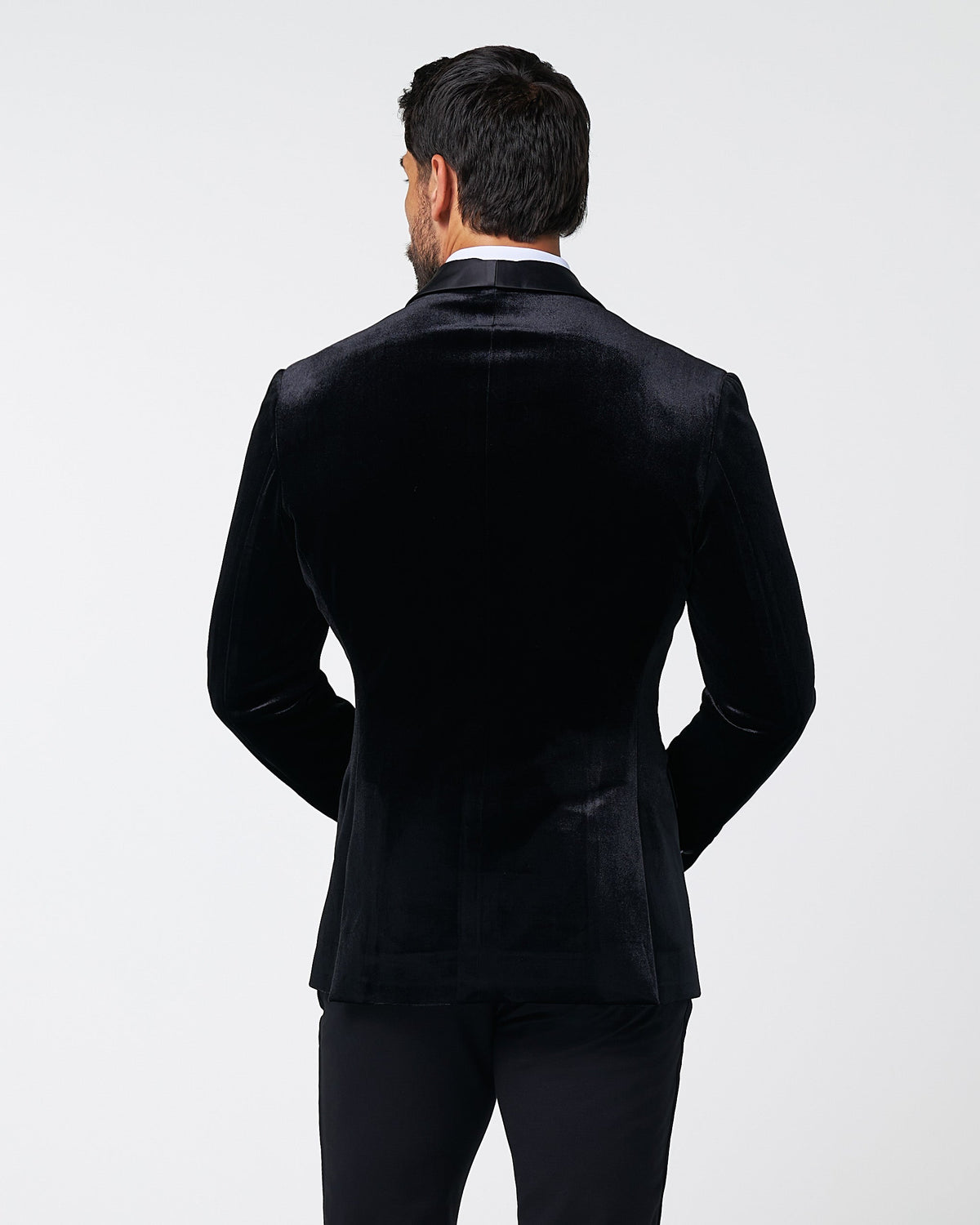 Athletic Fit Stretch Tuxedo Jacket - Black Velvet | State & Liberty Suits|Blazers