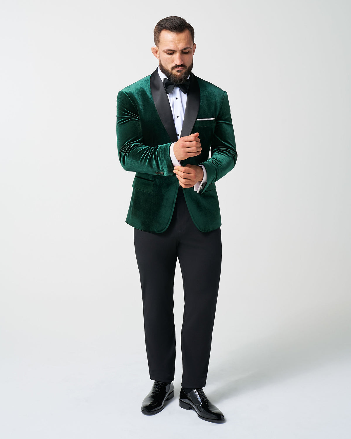 Athletic Fit Stretch Tuxedo Jacket - Green Velvet | State & Liberty Suits|Blazers