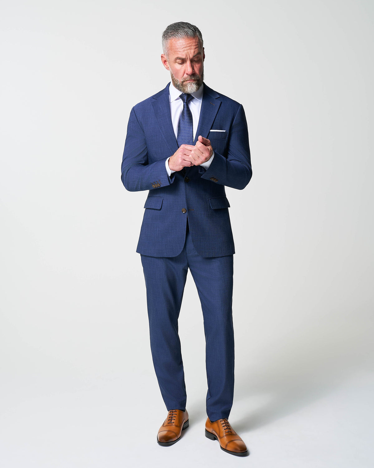Athletic Fit Stretch Blazer - Heathered Navy | State & Liberty Suits|Blazers