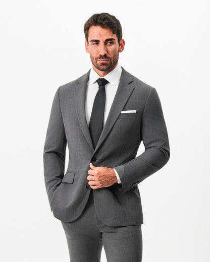 Athletic Fit Stretch Blazer - Dark Grey Crosshatch | State & Liberty Suits|Blazers