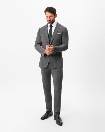 Athletic Fit Stretch Blazer - Dark Grey Crosshatch | State & Liberty Suits|Blazers