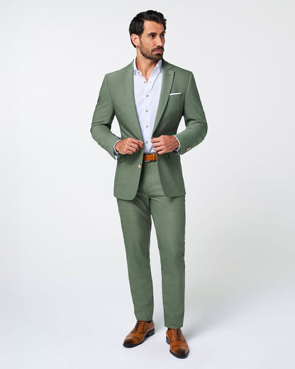 Athletic Fit Stretch Blazer - Heathered Forest Green | State & Liberty Suits|Blazers