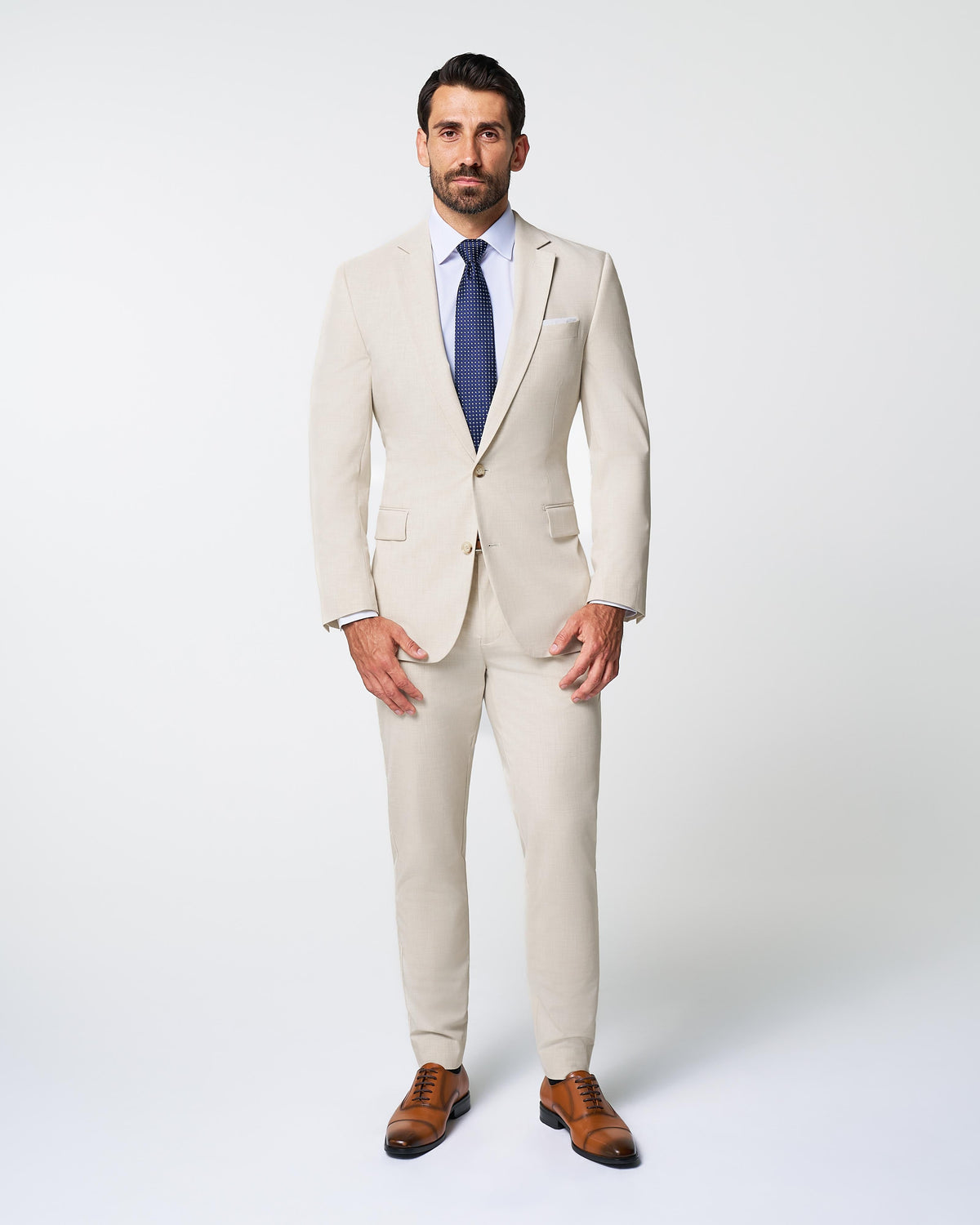 Athletic Fit Stretch Suit Pants - Lightweight Heathered Bamboo | State & Liberty Suits|Bottoms