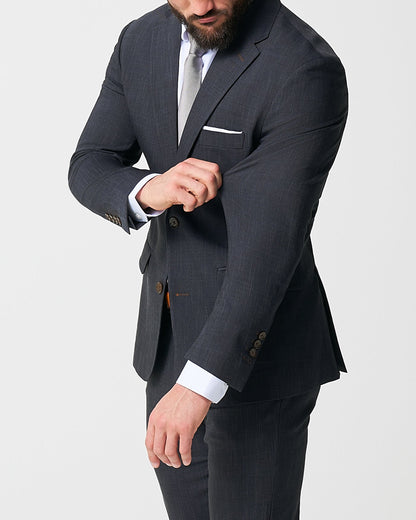 Athletic Fit Stretch Blazer - Heathered Midnight Navy | State & Liberty Blazers|Suits