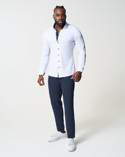 "The Springer" Limited Edition: White with Navy Accents | State & Liberty Dress Shirts
