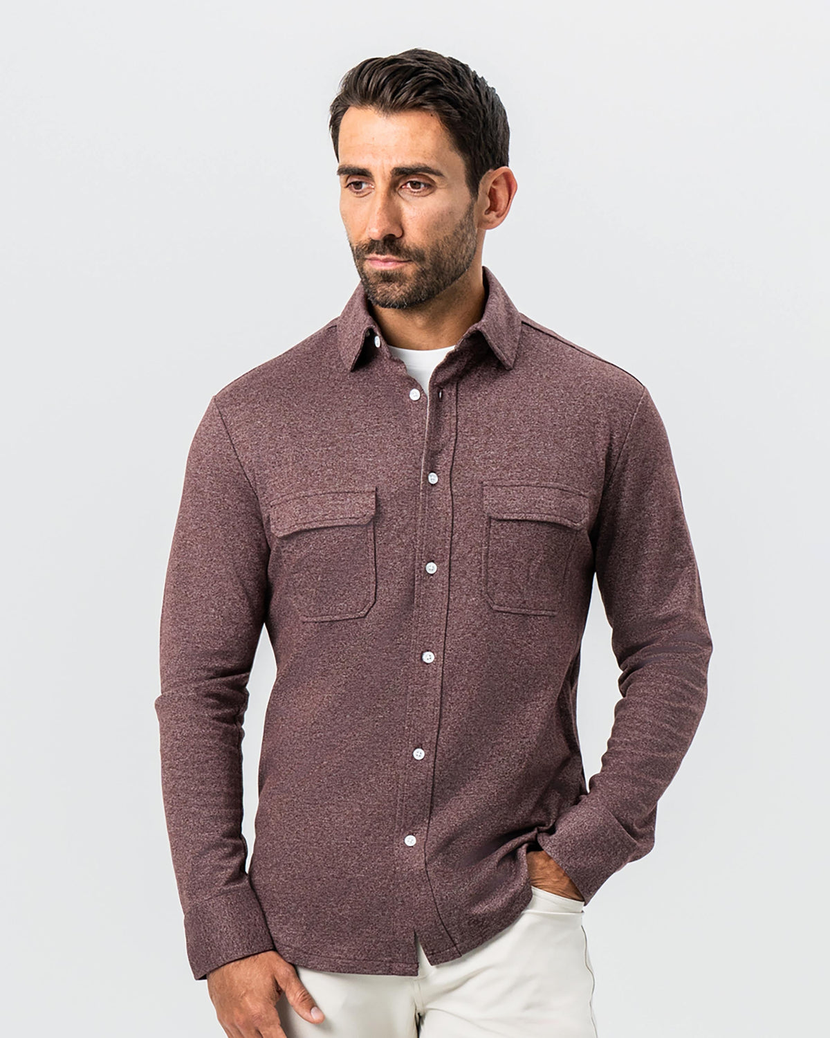 Patch Pocket Button Down - Brown | State & Liberty Dress Shirts