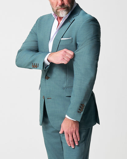 Athletic Fit Stretch Suit - Heathered Sea Green | State & Liberty Suits