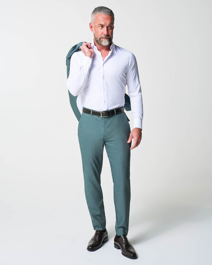 Athletic Fit Stretch Suit - Heathered Sea Green | State & Liberty Suits