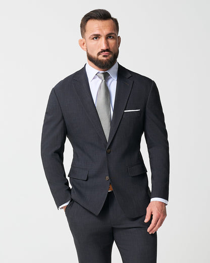 Athletic Fit Stretch Suit - Heathered Midnight Navy | State & Liberty Suits