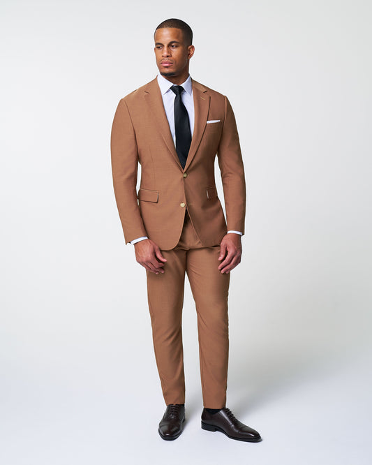 Athletic Fit Stretch Suit - Heathered Copper | State & Liberty Suits