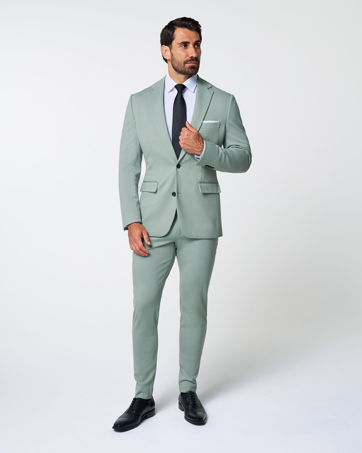 Athletic Fit Stretch Suit - Solid Dusty Sage | State & Liberty Suits