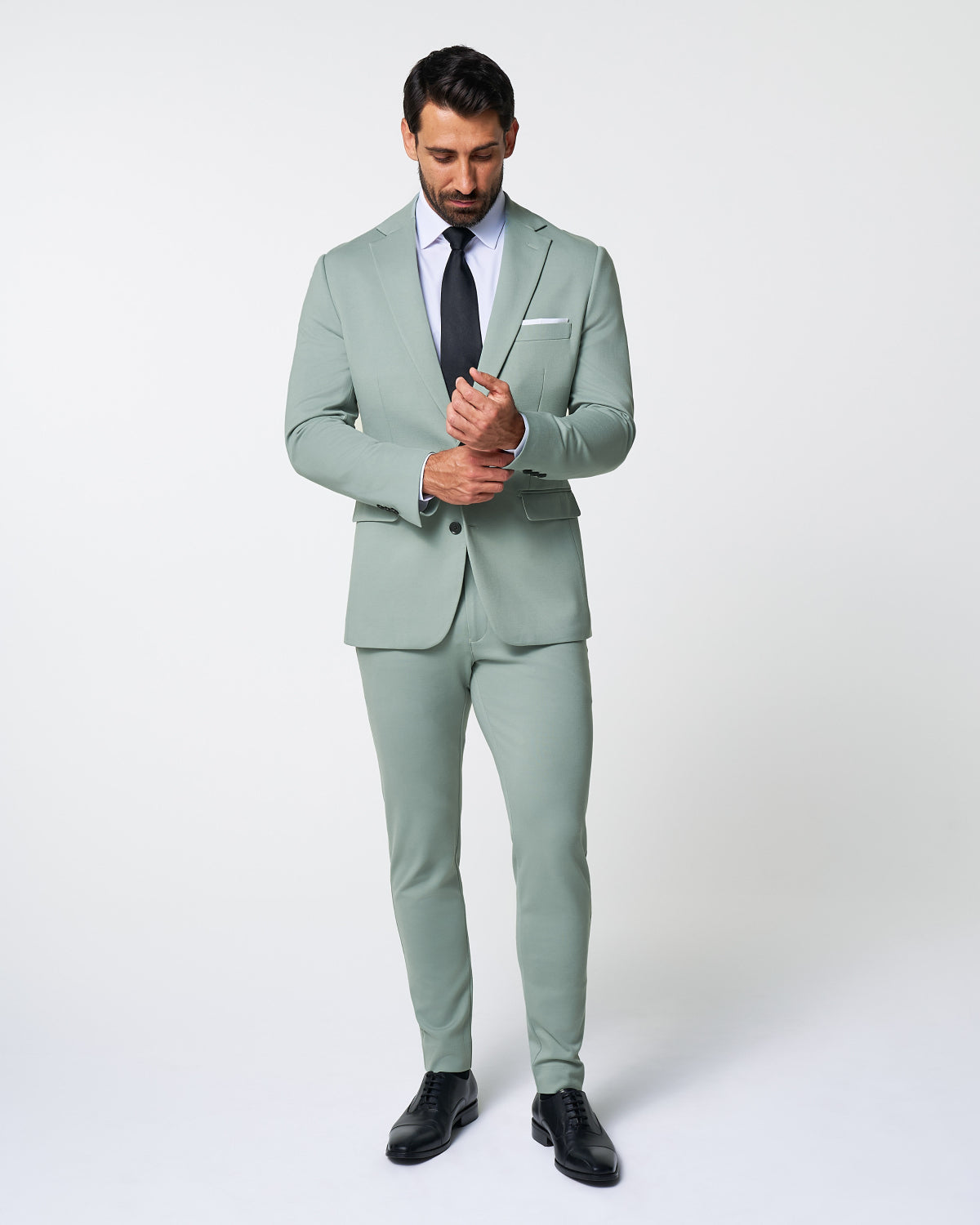 Athletic Fit Stretch Suit - Solid Dusty Sage | State & Liberty Suits