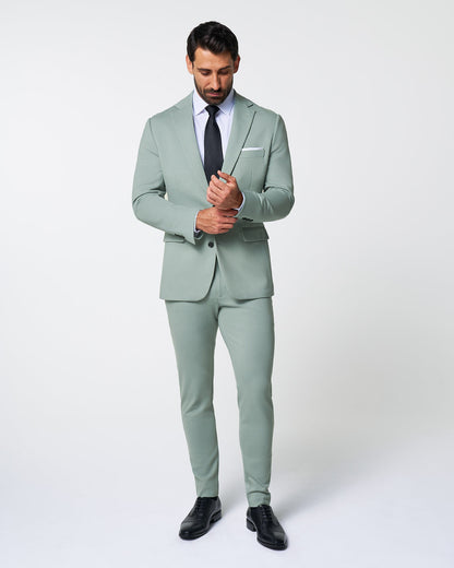Athletic Fit Stretch Suit - Solid Dusty Sage | State & Liberty Suits