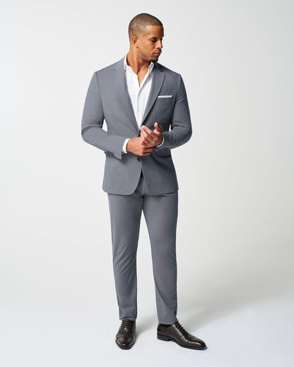 Athletic Fit Stretch Blazer - Lightweight Heathered Smoked Grey | State & Liberty Suits|Blazers